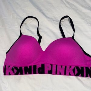 Victoria's Secret PINK soft wireless Hot pink bra